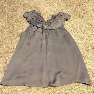 Club Monaco textured collar blouse in a purple/grey